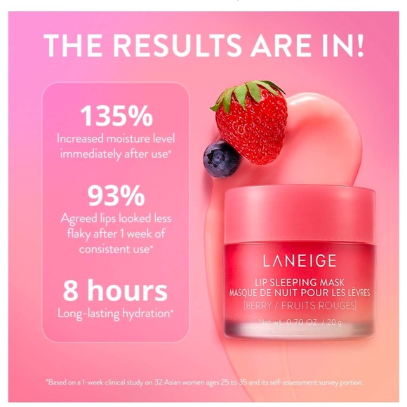 LANEIGE Lip Sleeping Mask - Berry New in Box, Never Opened - Picture 3 of 9